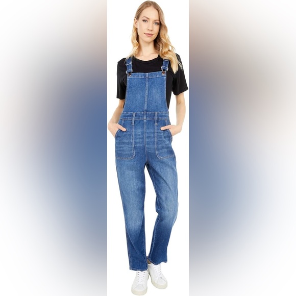 Madewell Denim - Madewell Madewell Stovepipe Overalls Raw Hem Edition Womens Size M